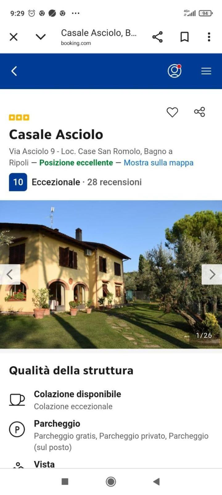 Casale Asciolo Bed & Breakfast Bagno a Ripoli Exterior foto
